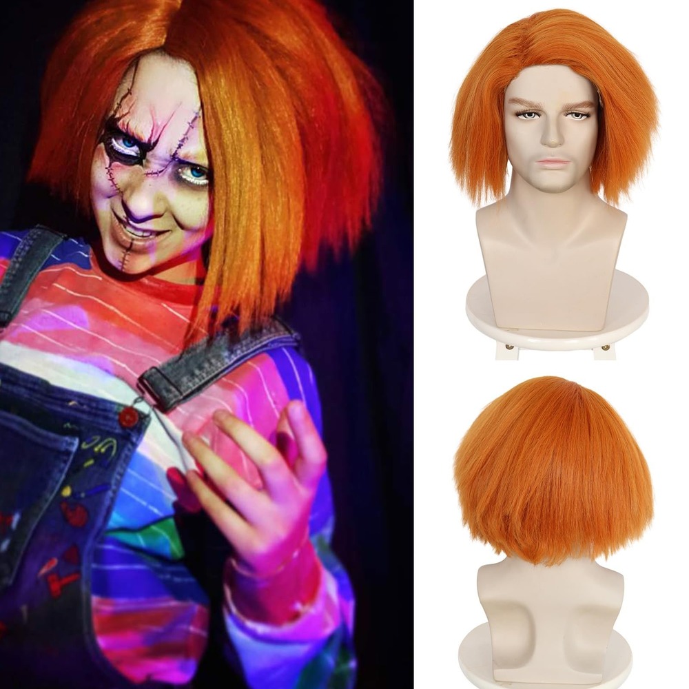 NWT Orange Ginger Chucky Bob Wig Child's Play Halloween Costume
